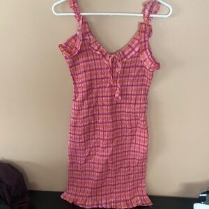 NWT Japna Dress smocked plaid